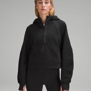 lululemon half zip scuba in black